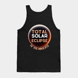 Total Solar Eclipse 2024 Roman Numeral Date Tank Top